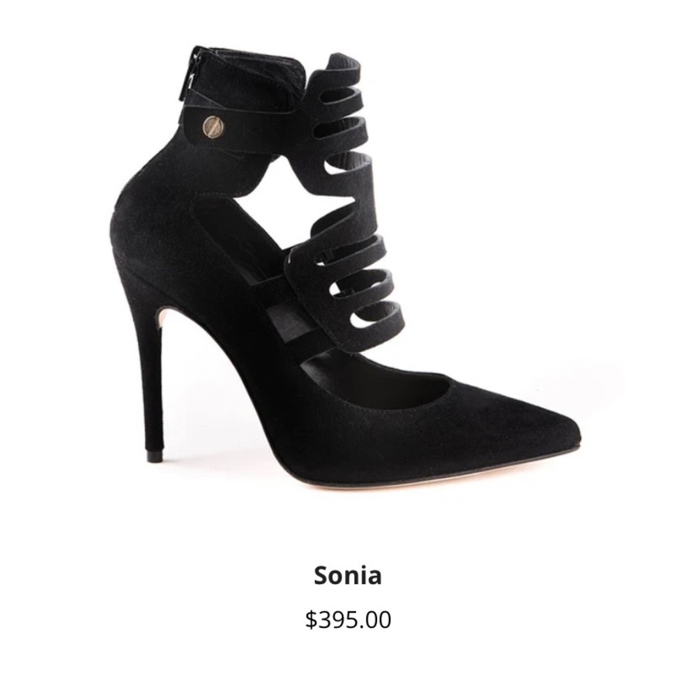 Italian made black suede pumps